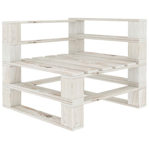 Divano da Giardino su Pallet Bianco a 2 Posti in Legno  cod mxl 68124