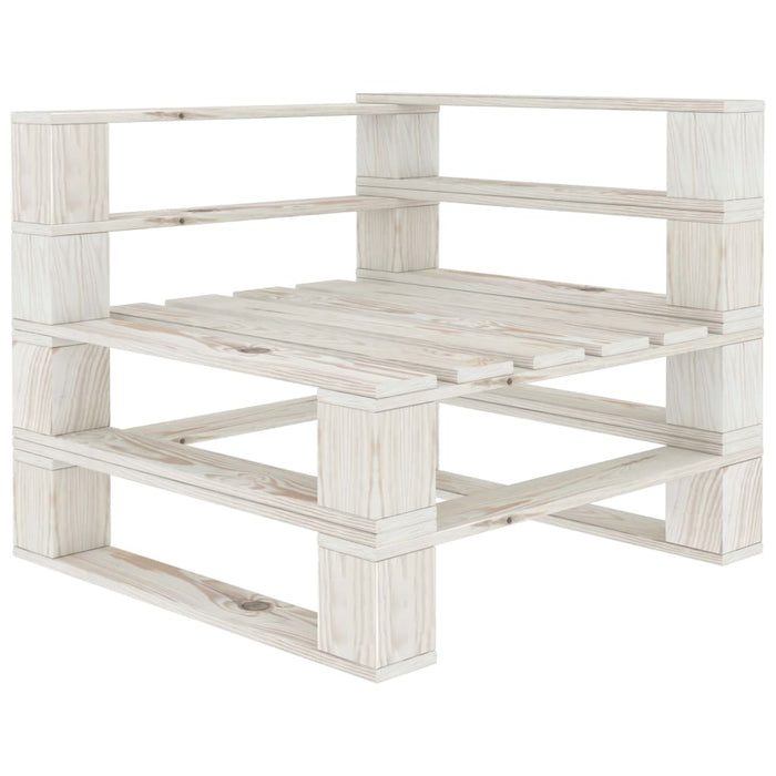 Divano da Giardino su Pallet Bianco a 2 Posti in Legno  cod mxl 68124