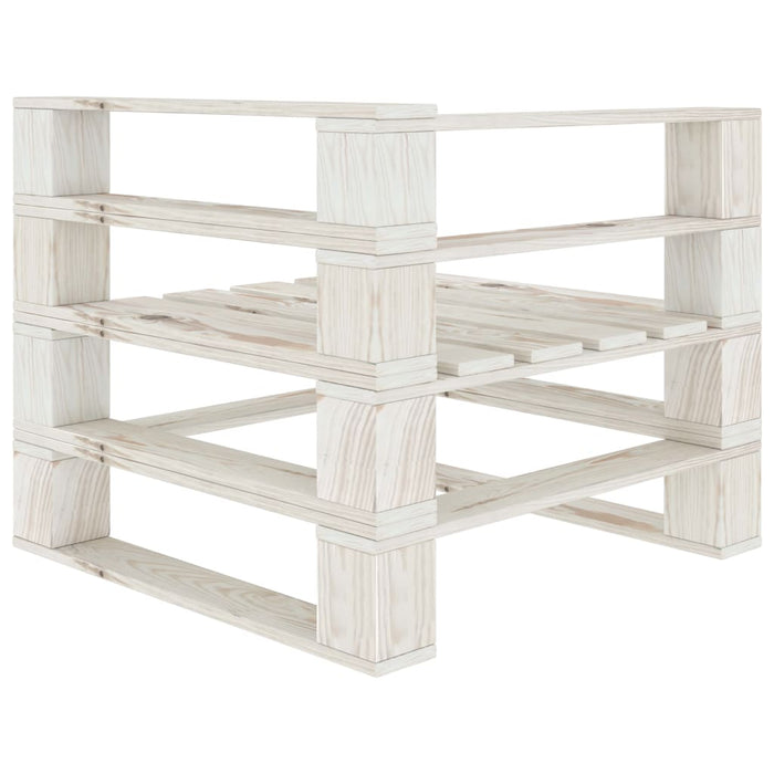 Divano da Giardino su Pallet Bianco a 2 Posti in Legno  cod mxl 68124