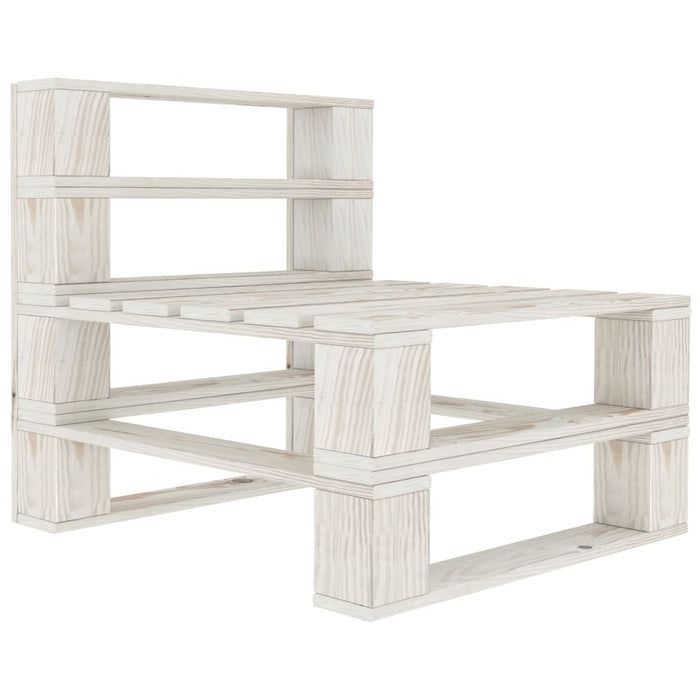 Set Divani da Giardino 6 pz su Pallet in Legno Bianco cod mxl 41893