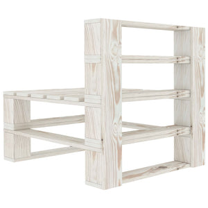 Set Divani da Giardino 6 pz su Pallet in Legno Bianco cod mxl 41893