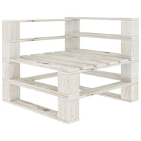 Set Divani da Giardino 6 pz su Pallet in Legno Bianco cod mxl 41893