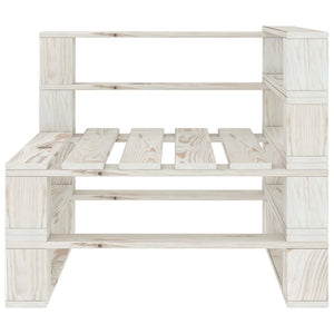 Set Divani da Giardino 6 pz su Pallet in Legno Bianco cod mxl 41893