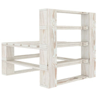 Set Divani da Giardino 8 pz su Pallet in Legno Bianco cod mxl 41887