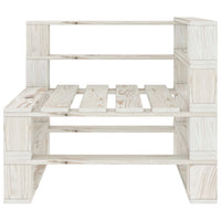 Set Divani da Giardino 8 pz su Pallet in Legno Bianco cod mxl 41887