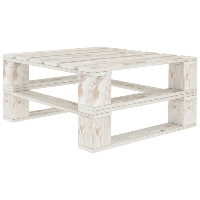 Set Divani da Giardino 6 pz su Pallet in Legno Bianco cod mxl 37097