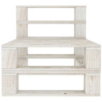 Set Salotto da Giardino 6 pz su Pallet in Legno Bianco