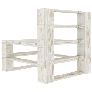 Set Divani da Giardino 6 pz su Pallet in Legno Bianco cod mxl 37097