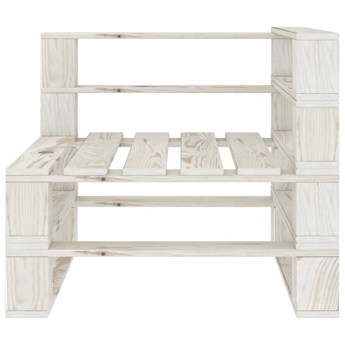 Set Divani da Giardino 6 pz su Pallet in Legno Bianco cod mxl 37097