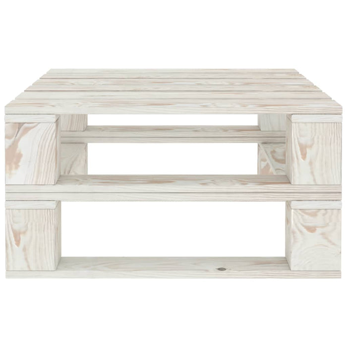 Set Salotto da Giardino 5 pz Pallet in Legno Bianco 3052174