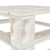 Set Divani da Giardino 5 pz su Pallet in Legno Bianco cod mxl 41892