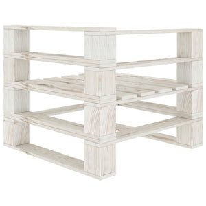 Set Divani da Giardino 7 pz su Pallet in Legno Bianco cod mxl 41889