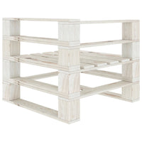 Set Salotto da Giardino 7 pz Pallet in Legno Bianco 3052176