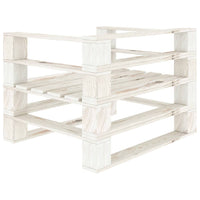 Set Salotto da Giardino 5 pz Pallet in Legno Bianco