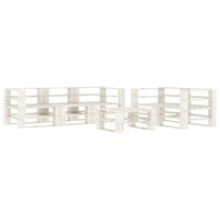 Set Divani da Giardino 6 pz su Pallet in Legno Bianco cod mxl 35373