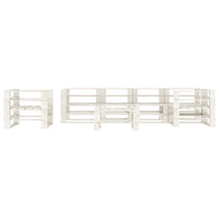 Set Divani da Giardino 7 pz su Pallet in Legno Bianco cod mxl 34666