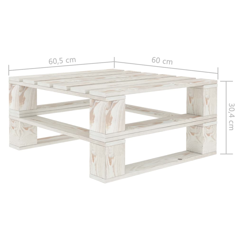 Set Salotto da Giardino su Pallet 6pz con Cuscini Neri in Legno 3052355