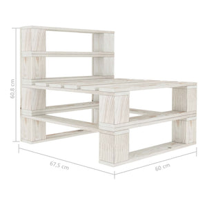 Set Divani da Giardino su Pallet 6 pz con Cuscini Neri in Legno cod mxl 40189