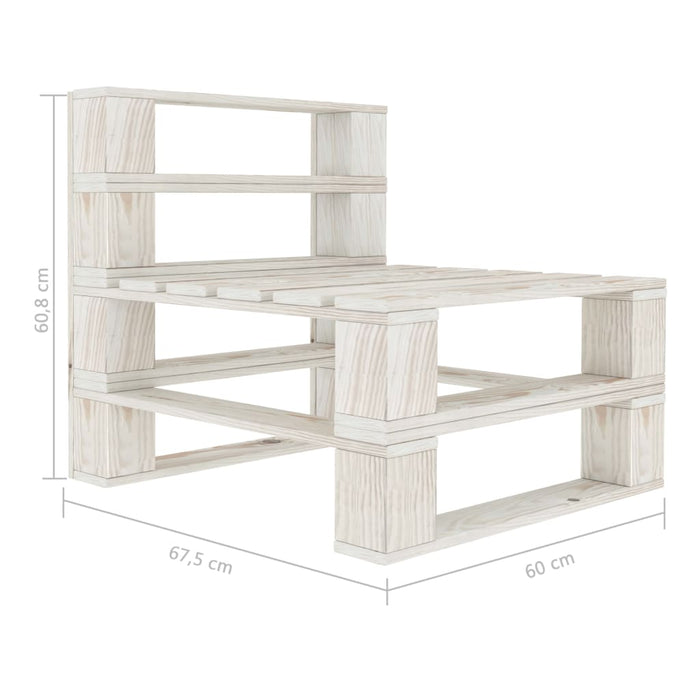 Set Divani da Giardino su Pallet 6 pz con Cuscini Neri in Legno cod mxl 39124