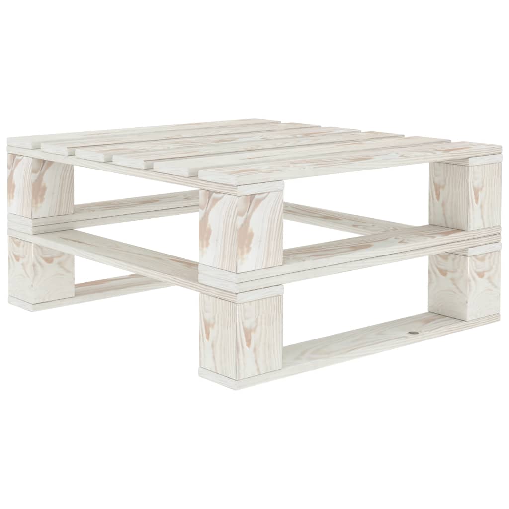 Set Salotto da Giardino su Pallet 6pz con Cuscini Neri in Legno 3052369