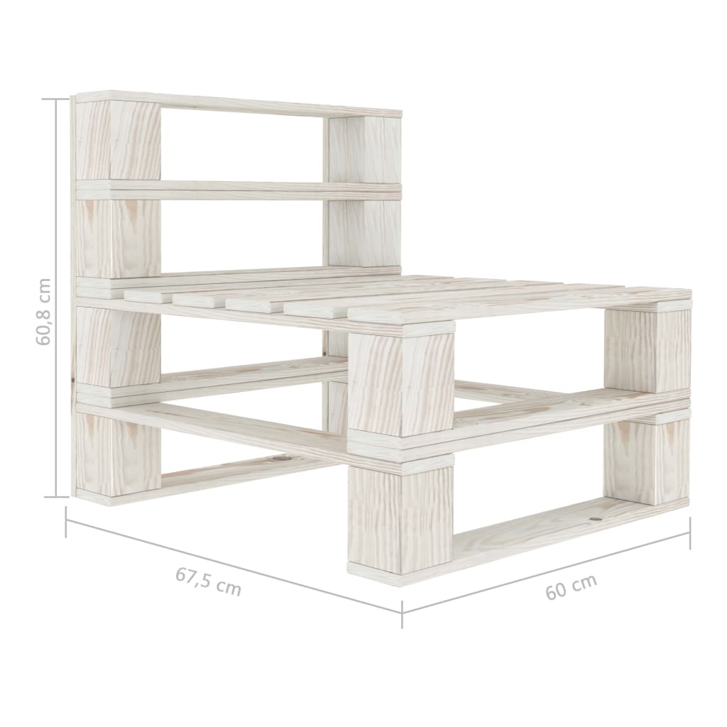 Set Salotto da Giardino su Pallet 6pz con Cuscini Neri in Legno 3052369