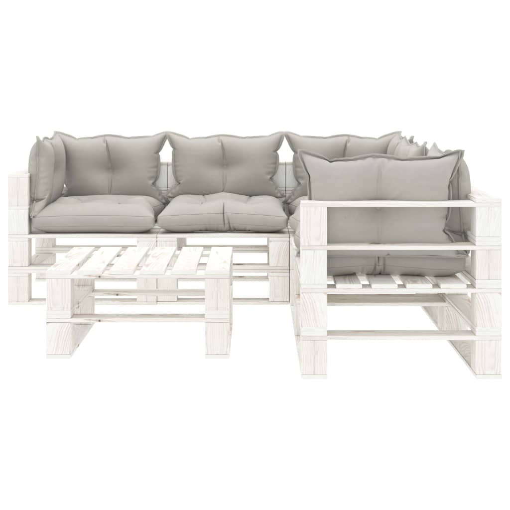 Set Divani da Giardino Pallet 6 pz con Cuscini Talpa in Legno cod mxl 41994