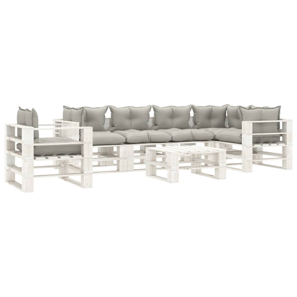 Set Divani da Giardino Pallet 7 pz con Cuscini Talpa in Legno cod mxl 42013