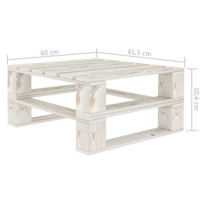 Set Salotto da Giardino Pallet 6 pz con Cuscini Crema in Legno 3052454