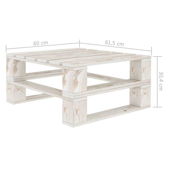 Set Salotto da Giardino Pallet 6 pz con Cuscini Crema in Legno 3052454