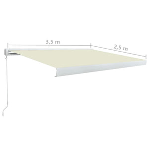 Tenda a Cassonetto Manuale 350x250 cm Crema 3052672