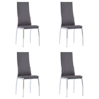 Set Sala da Pranzo 5 pz in Similpelle Grigio 3052999