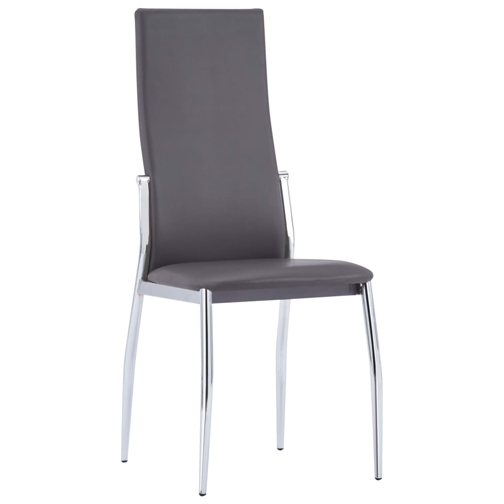 Set Sala da Pranzo 5 pz in Similpelle Grigio 3052999