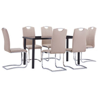 Set da Pranzo 7 pz in Similpelle Cappuccino 3053033