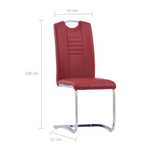 Set Sala da Pranzo 5 pz in Similpelle Rosso 3053036