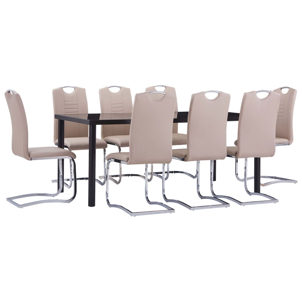 Set da Pranzo 9 pz in Similpelle Cappuccino 3053120