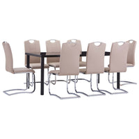 Set da Pranzo 9 pz in Similpelle Cappuccino 3053120