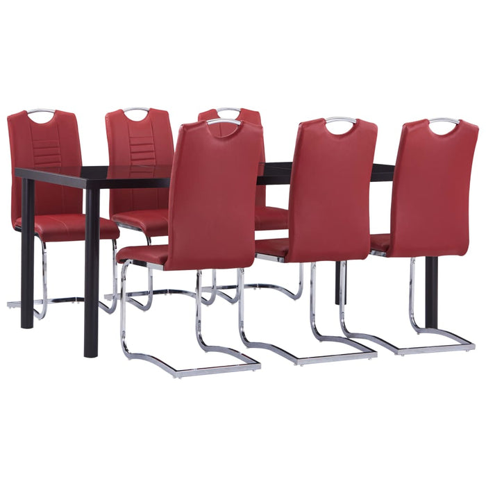 Set Sala da Pranzo 7 pz in Similpelle Rossocod mxl 120271