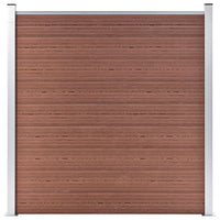 Pannelli Recinzione 3 Quadrati 1 Inclinato 619x186cm Marrone 3053217