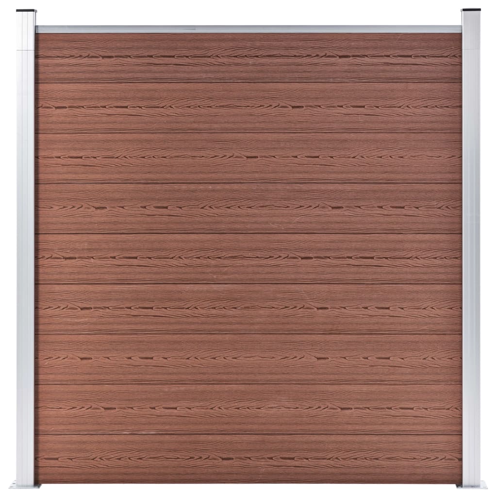 Pannelli Recinzione 4 Quadrati 1 Inclinato 792x186cm Marrone 3053218