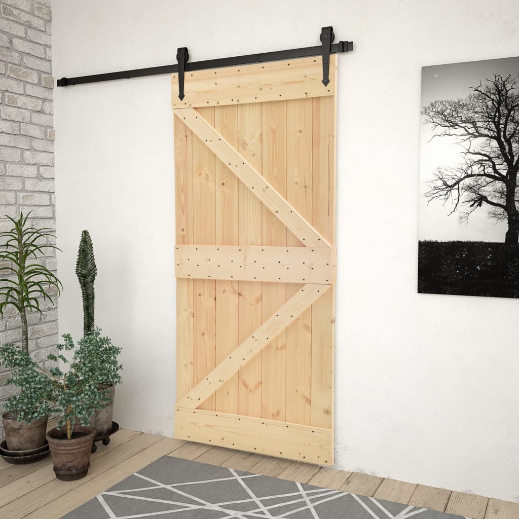 Porta 80x210 cm in Legno Massello di Pinocod mxl 95402