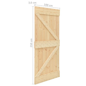 Porta 100x210 cm in Legno Massello di Pino 289109