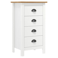 Credenza Hill Range Bianco 46x35x80 cm Legno Massello di Pino 288914