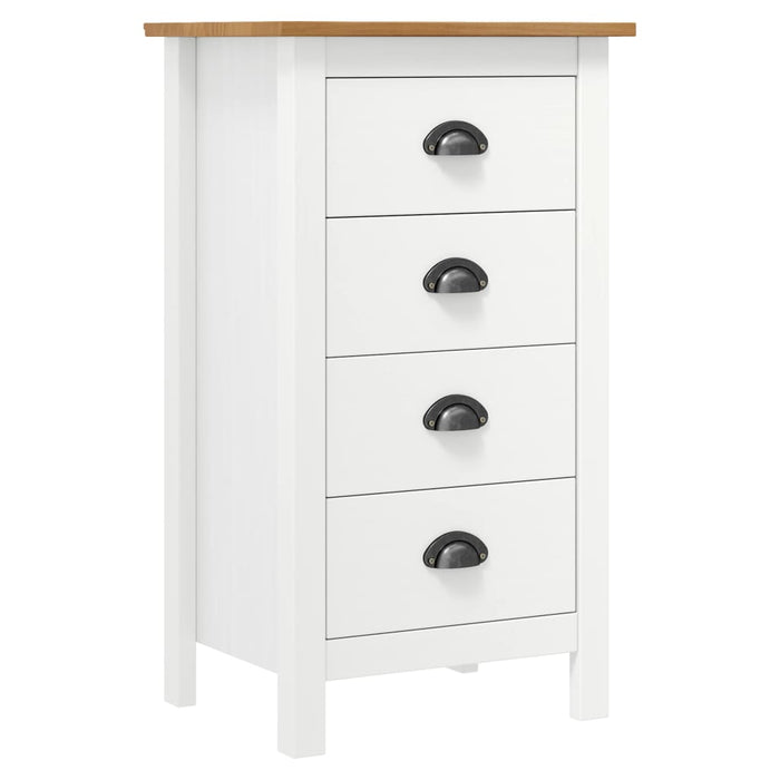 Credenza Hill Range Bianco 46x35x80 cm Legno Massello di Pino 288914