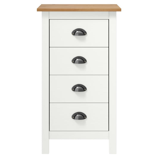 Credenza Hill Range Bianco 46x35x80 cm Legno Massello di Pino cod mxl 10189