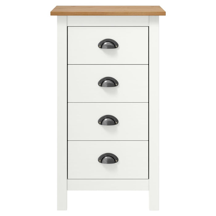 Credenza Hill Range Bianco 46x35x80 cm Legno Massello di Pino 288914