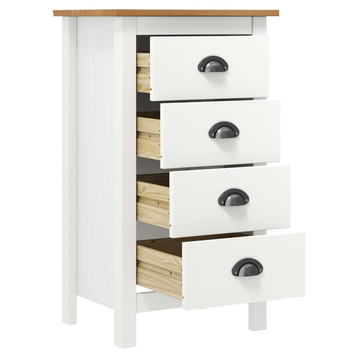 Credenza Hill Range Bianco 46x35x80 cm Legno Massello di Pino cod mxl 10189