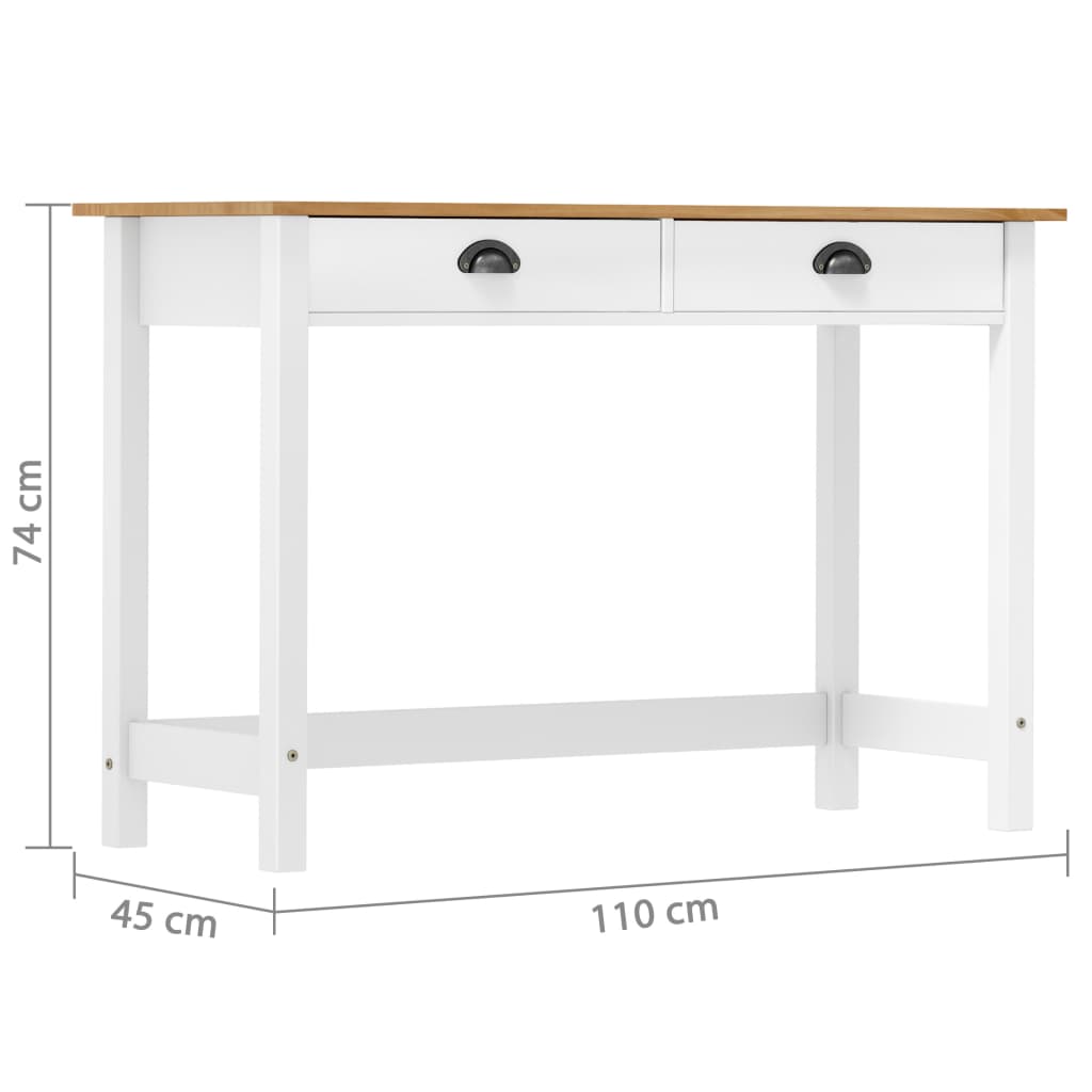 Consolle Hill con 2 Cassetti 110x45x74 cm in Massello di Pino cod mxl 9152