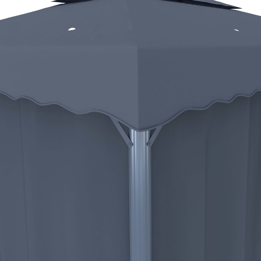 Gazebo con Tende 4x3 cm Antracite Alluminio 3053376