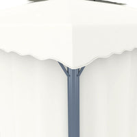 Gazebo con Tende 3x3 cm Bianco Crema Alluminio