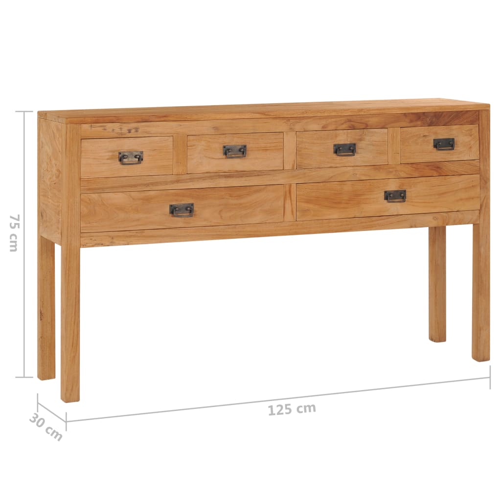 Credenza 125x30x75 cm in Legno Massello di Teak cod mxl 24374